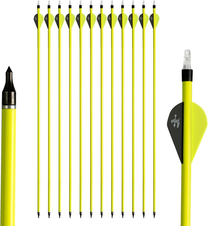 sf. 28 30 inch Carbon Arrow Practice Hunting Arrows Spine 500 for Compound & Recurve Bow(Pack of 12) - Image 2